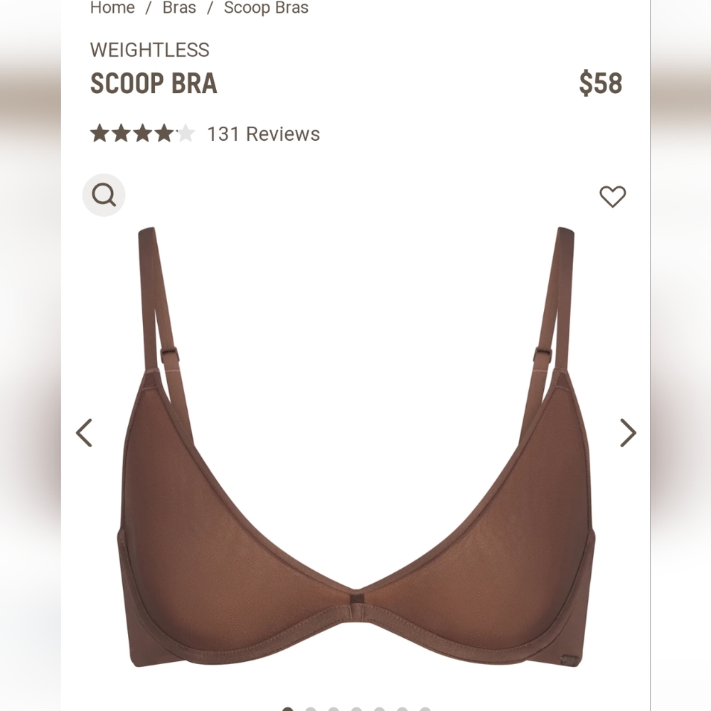 Skims weightless scoop bra